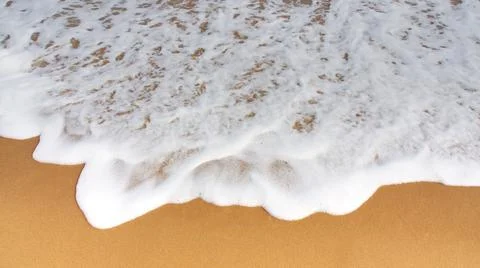 Bubble wave on the sand,texture background. Stock Photos