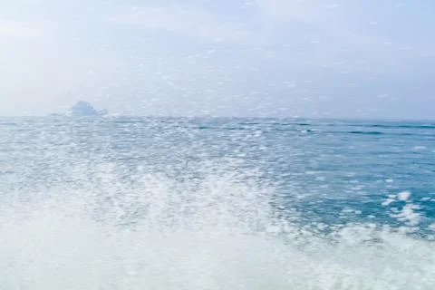 Bubble wave of speed boat Foto stock