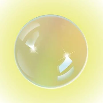 Bubble white on yellow background Stock Illustration