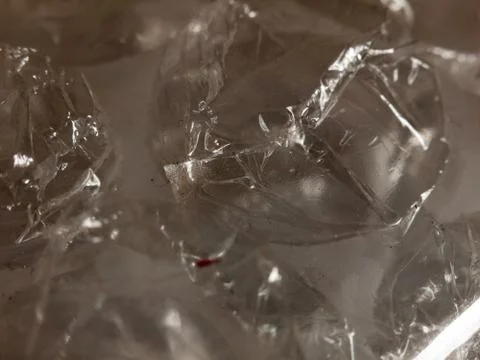 Bubble wrap close up macro detail clear Foto stock