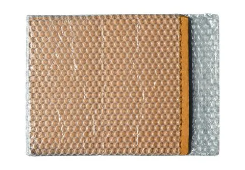 Bubble wrap envelope with corrugated cardboard inside Stock Photos