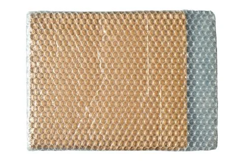 Bubble wrap envelope with corrugated cardboard inside Stock Photos
