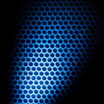 Bubble wrap lit by blue light Stock Photos