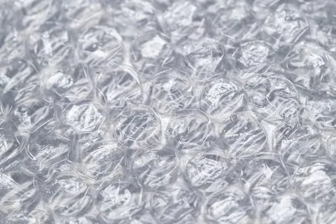 Bubble wrap macro photo with selective focus. Stock Photos