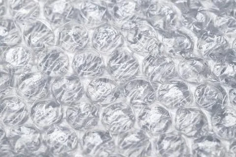 Bubble wrap macro photo with selective focus. Stock Photos