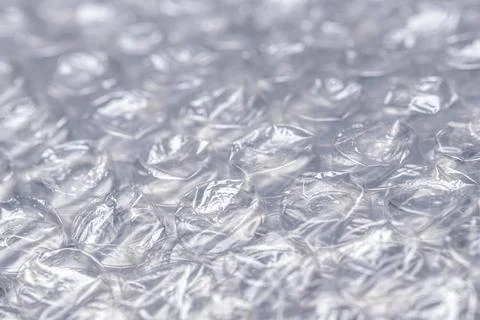 Bubble wrap macro photo with selective focus. Stock Photos