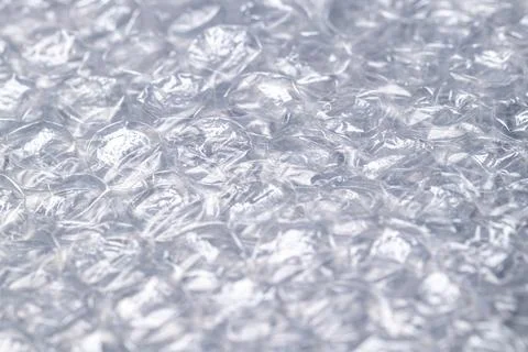 Bubble wrap macro photo with selective focus. Stock Photos