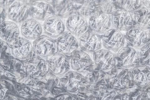 Bubble wrap macro photo with selective focus. Stock Photos