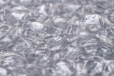 Bubble wrap macro photo with selective focus. Stock Photos