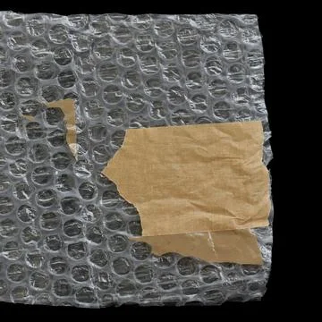 Bubble wrap plastic and adhesive tape background Stock Photos