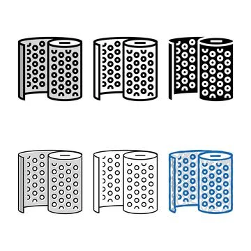 Bubble wrap plastic color diversity icon vector Stock Illustration