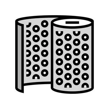 Bubble wrap plastic color icon vector illustration Stock Illustration