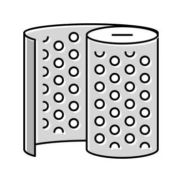 Bubble wrap plastic color icon vector illustration Stock Illustration