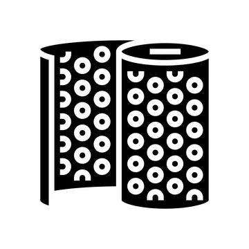 Bubble wrap plastic glyph icon vector illustration Illustrazione stock