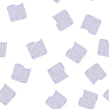 Bubble wrap plastic glyph seamless pattern Stock Illustration