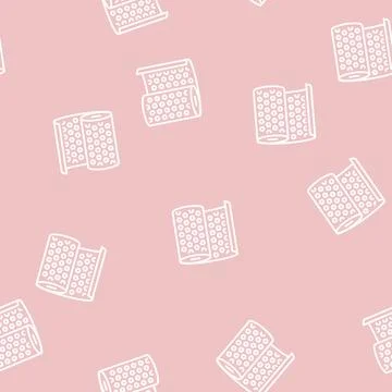 Bubble wrap plastic line seamless pattern Stockillustratie