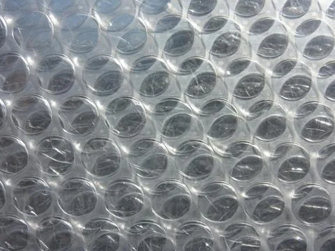 Bubble wrap plastic texture close up Stock Photos