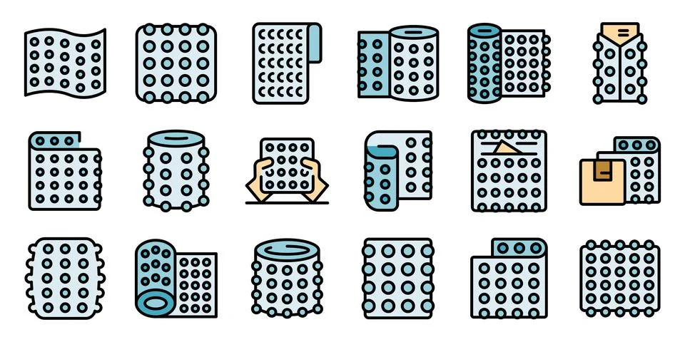 Bubble wrap protecting fragile items during shipping and handling Stock Illustration