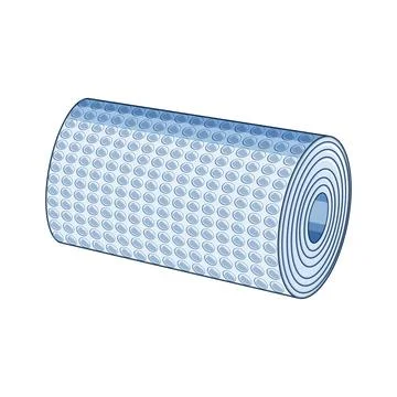 Bubble wrap roll material for packaging and protection Illustration