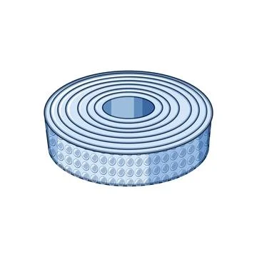 Bubble wrap roll protecting delicate items packaging Illustrazione stock