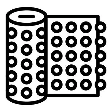 Bubble wrap roll protecting fragile items during shipping Stock Illustration