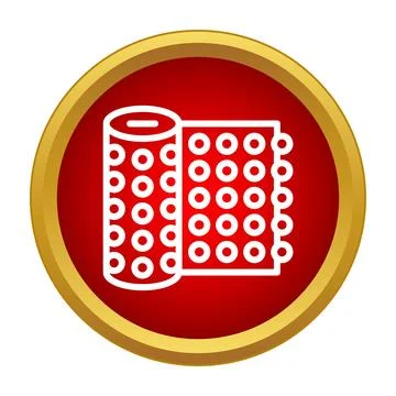 Bubble wrap roll protecting fragile items for shipping Stock Illustration