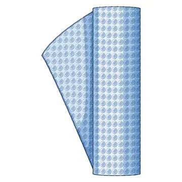 Bubble wrap roll protecting fragile items concept Stock Illustration
