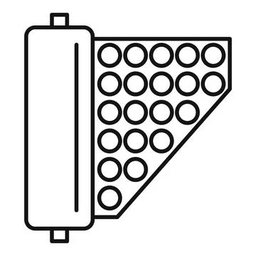 Bubble wrap roll providing product packaging protection Stock Illustration