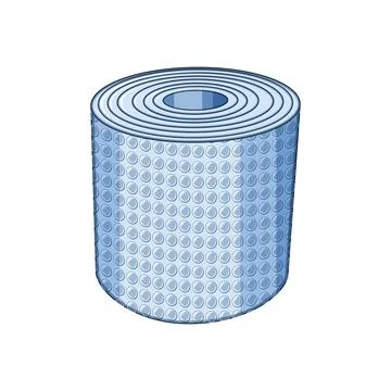 Bubble wrap roll providing secure packaging protection Illustration