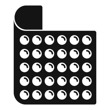 Bubble wrap sheet protecting fragile shipping objects Stock Illustration