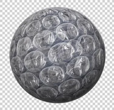 Bubble wrap sphere.PNG file Stock Illustration