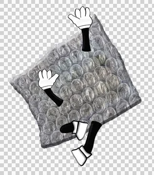 Bubble wrap wrapping a piece of fine art being moved by bubble wrapped remova Stock Illustration
