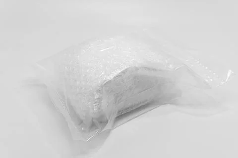 Bubble wrapped package ready for shipping Stock Photos
