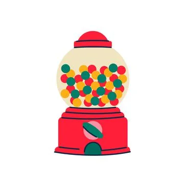 Bubblegum machine toy Stock Illustration