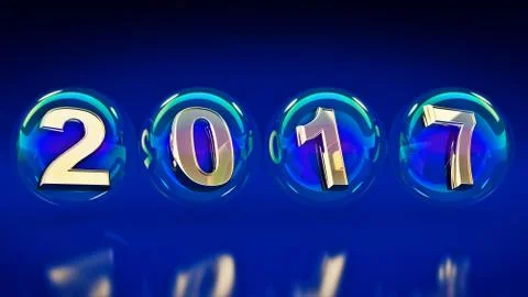 Bubbles 2017 Stock Illustration