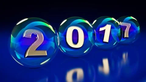 Bubbles 2017 Stock Illustration