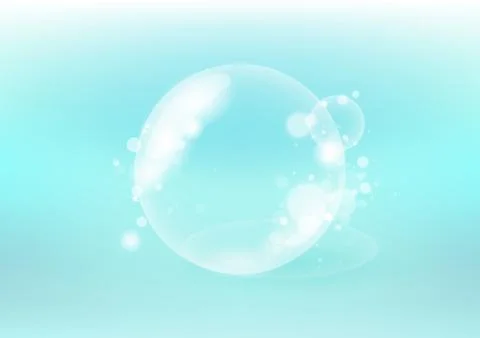 Bubbles abstract background, freshness stars scatter sparkle blurry vector Stock Illustration