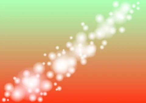 Bubbles abstract background orange green Stock Illustration