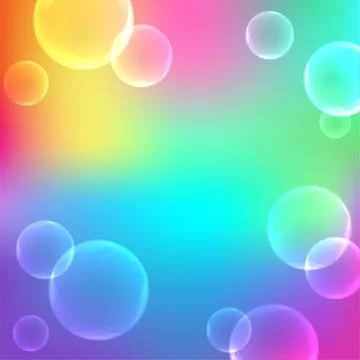 Bubbles on abstract gradient background Stock Illustration