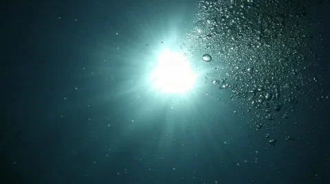 Bubbles against the surface Stock Footage 537706