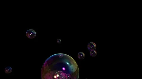 Bubbles Alpha HD Vídeo Stock 10739221