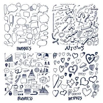 Bubbles and Arrows Business Vector Illustration Stock Illustration