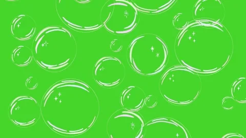 Bubbles and bubble circles suspended in air and moving from top to bottom Stock Footage 285954410