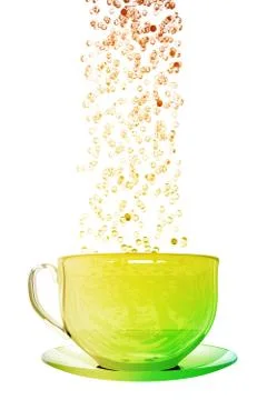 Bubbles and coffe cup Stock Illustration