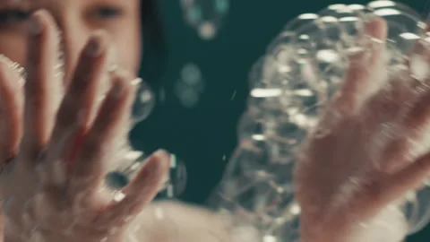Bubbles and Soap Hands Clapping Stock Footage 275500203