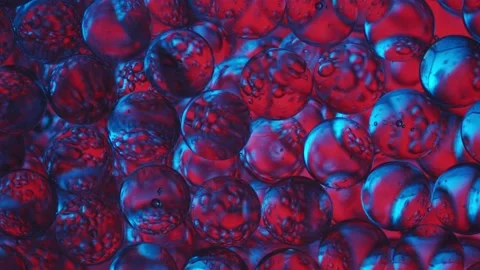 Bubbles and spheres motion under water Stock Footage 165036311