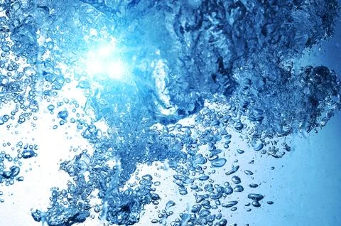 Bubbles and water Stock Photos