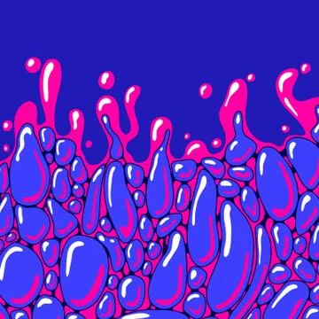 Bubbles are liquid. Space slime. Stock Illustration