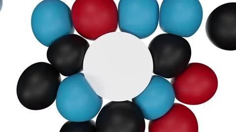 Bubbles attracted to the center of the image Video stock 163966864