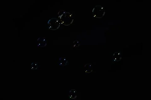 Bubbles Background black Stock Photos